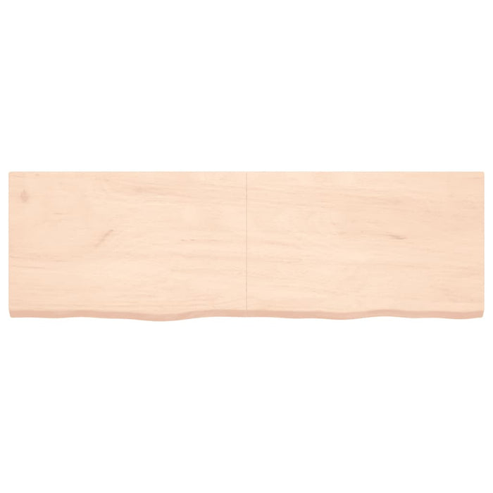 Blat de baie, 160x50x(2-4) cm, lemn masiv netratat