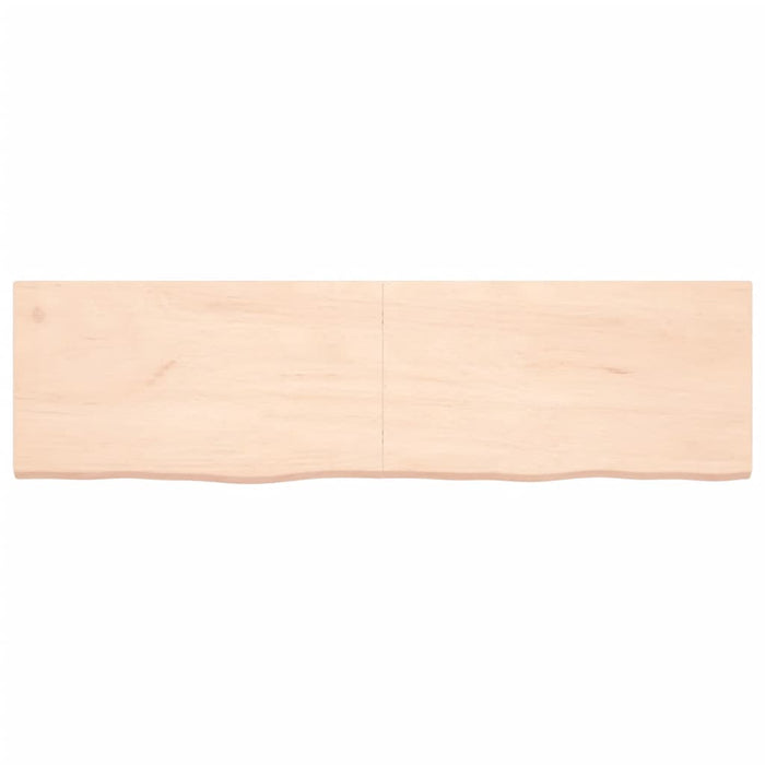 Blat de baie, 180x50x(2-4) cm, lemn masiv netratat