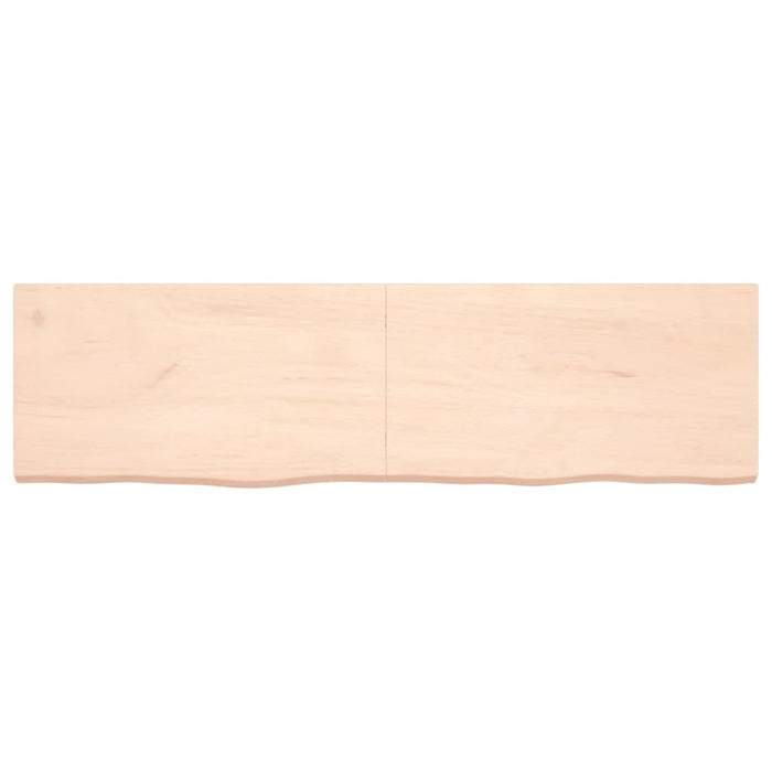 Blat de baie, 180x50x(2-6) cm, lemn masiv netratat