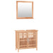 Set mobilier de baie, 2 piese, lemn masiv de nuc thumbnail 2