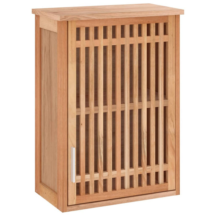 Set mobilier de baie, 5 piese, lemn masiv de nuc