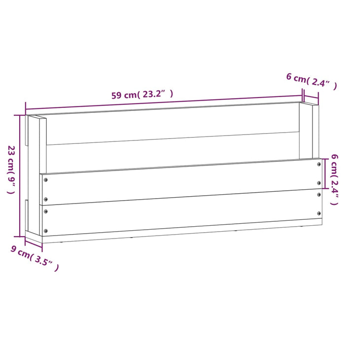 Pantofare de perete, 2 buc., alb, 59x9x23 cm, lemn masiv pin