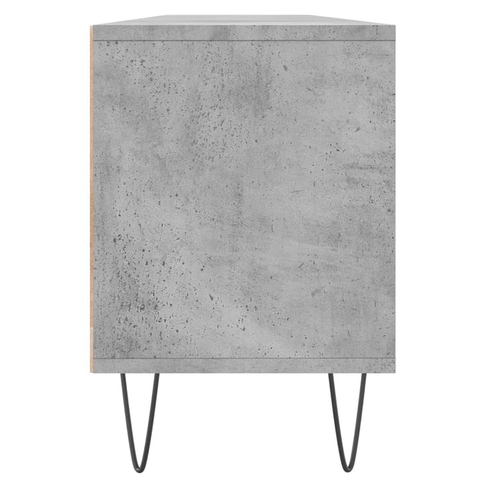 Comodă TV, gri beton, 150x30x44,5 cm, lemn prelucrat