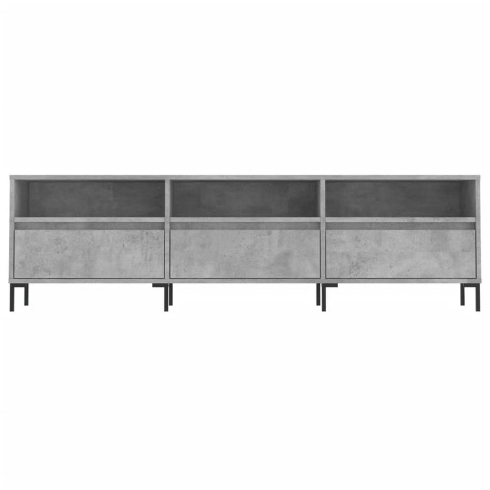 Comodă TV, gri beton, 150x30x44,5 cm, lemn prelucrat