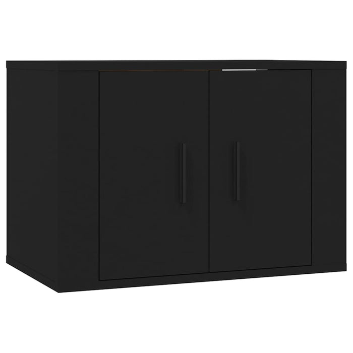 Dulapuri TV montate pe perete, 2 buc., negru, 57x34,5x40 cm