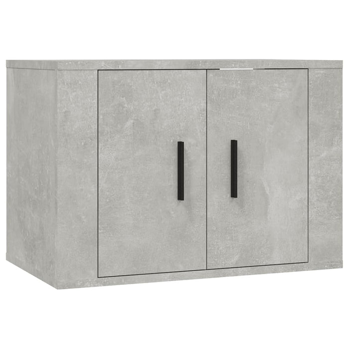 Dulapuri TV montate pe perete, 3 buc., gri beton, 57x34,5x40 cm