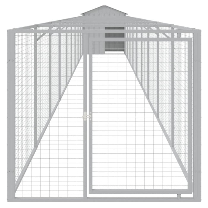 Casă câine & acoperiș gri deschis 117x1017x123 cm