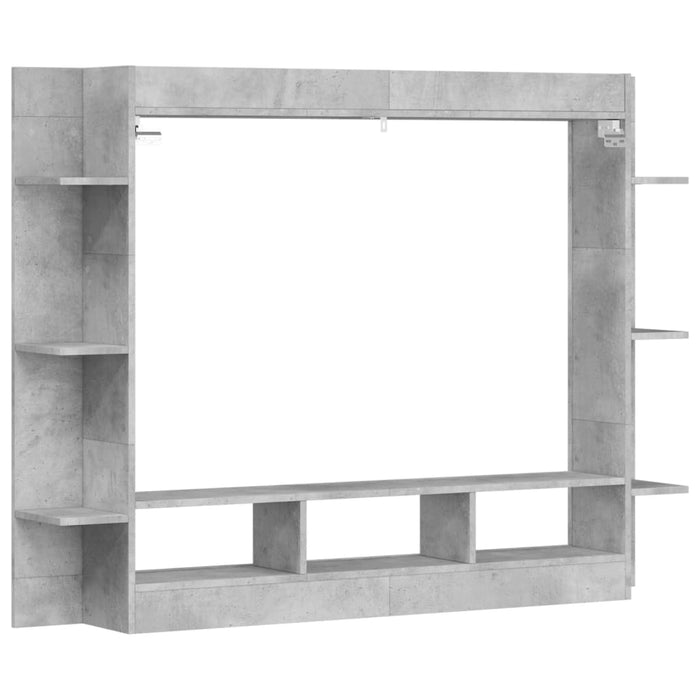 Comodă TV, gri beton, 152x22x113 cm, lemn prelucrat