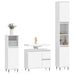 Set mobilier de baie, 3 piese, alb, lemn compozit thumbnail 3