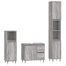 Set mobilier de baie, 3 piese, gri sonoma, lemn prelucrat thumbnail 2