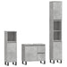 Set mobilier de baie, 3 piese, gri beton, lemn compozit thumbnail 2