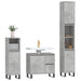 Set mobilier de baie, 3 piese, gri beton, lemn compozit thumbnail 3