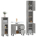 Set mobilier de baie, 3 piese, gri beton, lemn compozit thumbnail 4