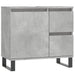 Set mobilier de baie, 3 piese, gri beton, lemn compozit thumbnail 9