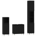 Set mobilier de baie, 3 piese, negru, lemn compozit thumbnail 2