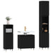 Set mobilier de baie, 3 piese, negru, lemn compozit thumbnail 3