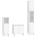 Set mobilier de baie, 3 piese, alb, lemn compozit thumbnail 2