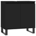 Set mobilier de baie, 3 piese, negru, lemn compozit thumbnail 9