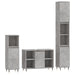 Set mobilier de baie, 3 piese, gri beton, lemn compozit thumbnail 2