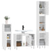 Set mobilier de baie, 3 piese, alb, lemn compozit thumbnail 4