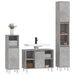 Set mobilier de baie, 3 piese, gri beton, lemn compozit thumbnail 3