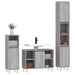 Set mobilier de baie, 3 piese, gri sonoma, lemn prelucrat thumbnail 3