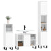 Set mobilier de baie, 3 piese, alb, lemn compozit thumbnail 3