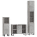 Set mobilier de baie, 3 piese, gri beton, lemn compozit thumbnail 2