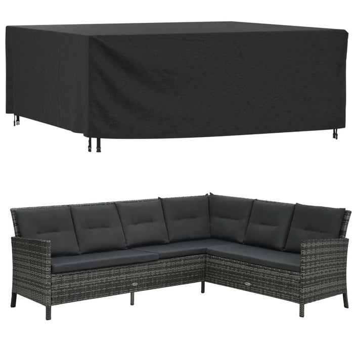 Husă mobilier de grădină negru 250x210x90 cm impermeabilă 420D