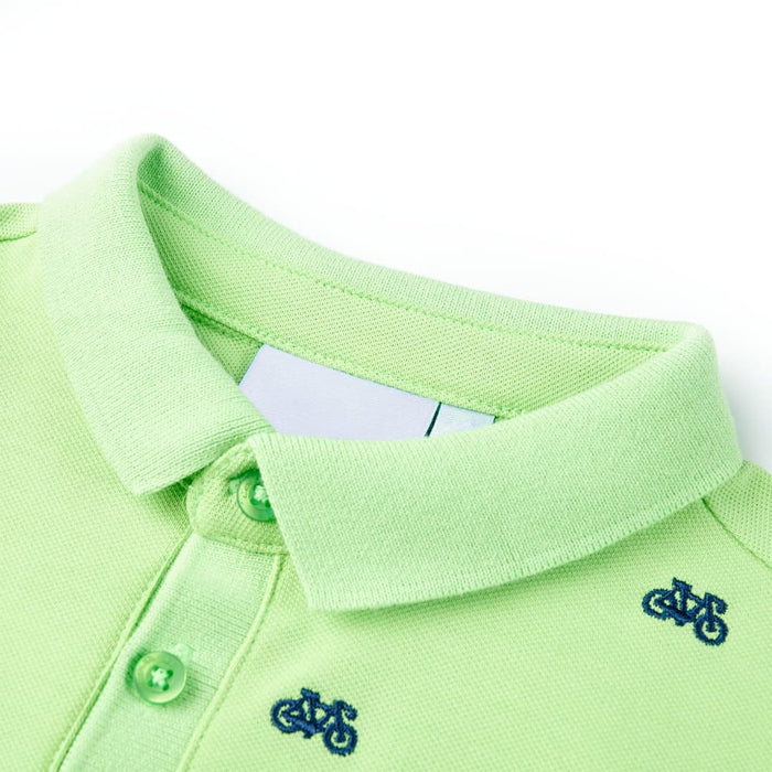 Tricou polo pentru copii, verde neon, 92