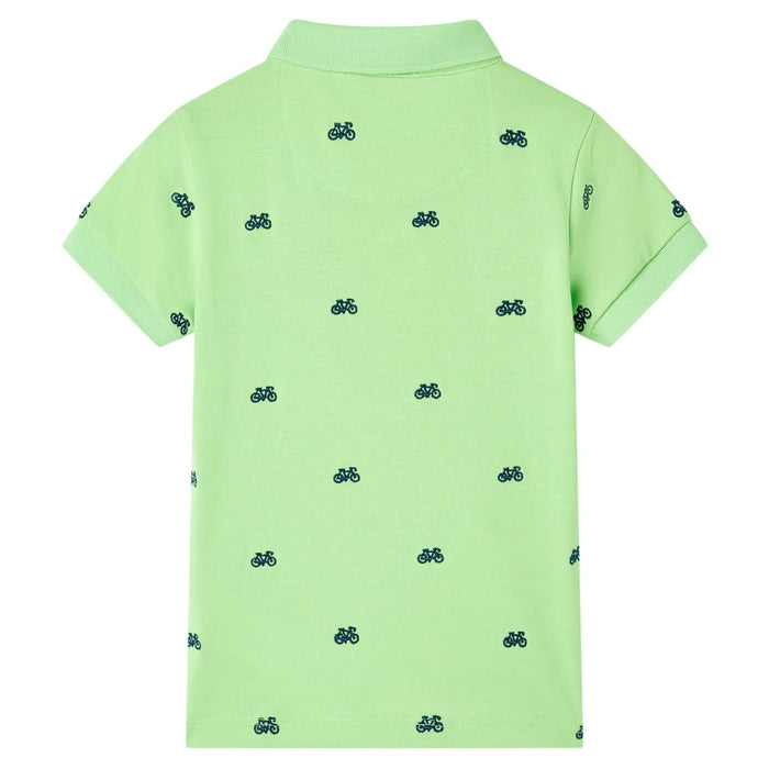 Tricou polo pentru copii, verde neon, 104