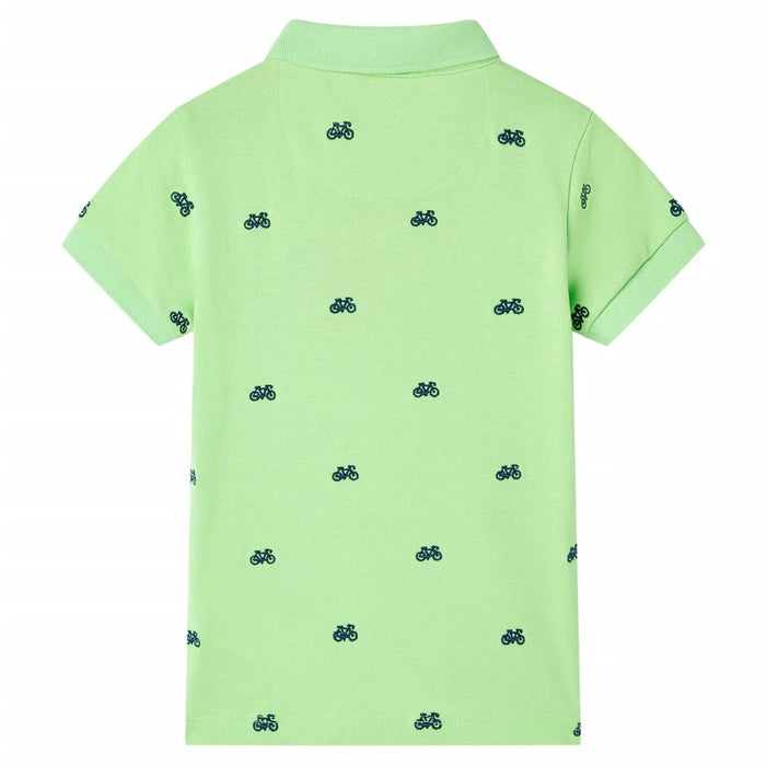 Tricou polo pentru copii, verde neon, 116