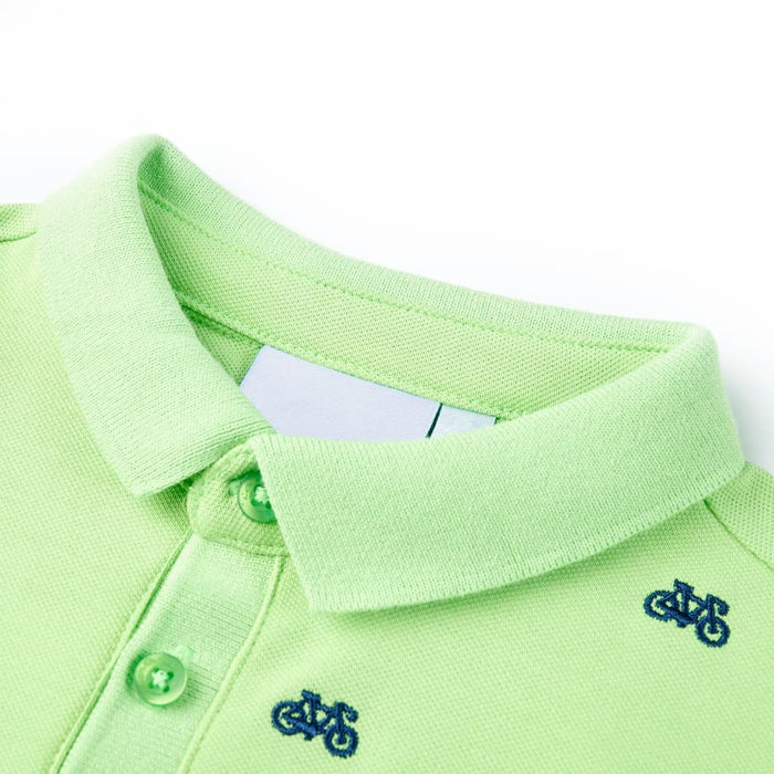 Tricou polo pentru copii, verde neon, 116