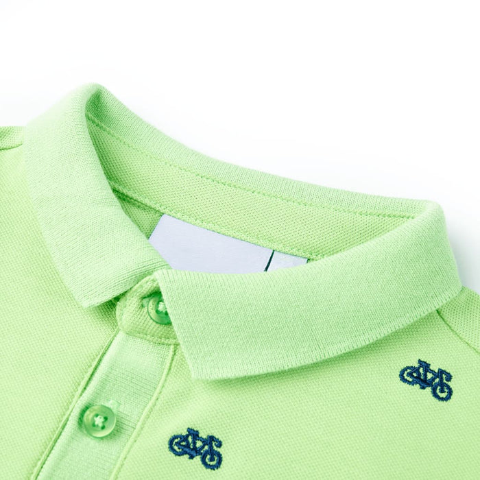 Tricou polo pentru copii, verde neon, 128