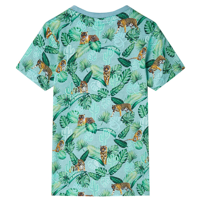 Tricou pentru copii, verde deschis melanj, 140