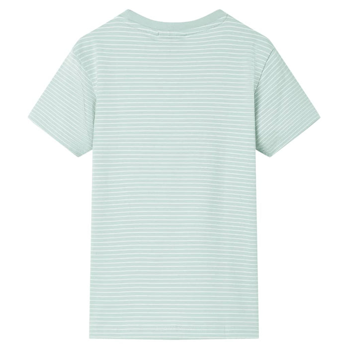 Tricou pentru copii cu dungi, verde mentă, 104