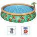 Bestway Set de piscină gonflabilă Fast Set Paradise Palms, 457x84 cm thumbnail 2