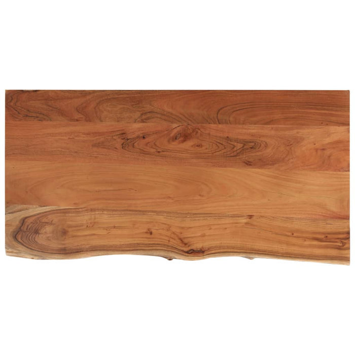 Blat masă 80x40x2,5 cm dreptunghiular lemn acacia margine vie