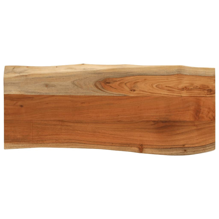 Blat masă 100x40x3,8 cm dreptunghiular lemn acacia margine vie