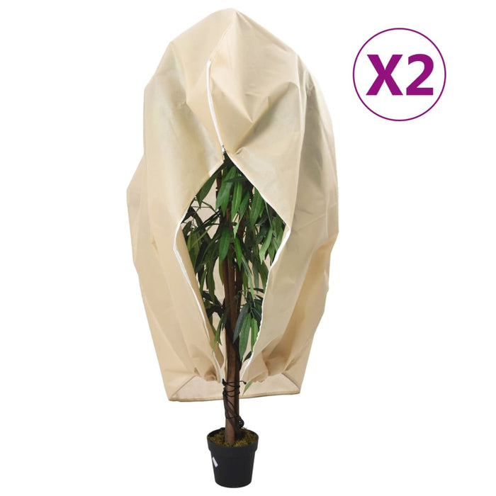 Huse de plante din fleece cu fermoar 2 buc. 70 g/m² 3,14x2,5 m