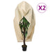 Huse de plante din fleece cu fermoar 2 buc. 70 g/m² 3,14x2,5 m thumbnail 1