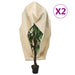 Huse de plante din fleece cu fermoar 2 buc. 70 g/m² 3,93x3 m thumbnail 1