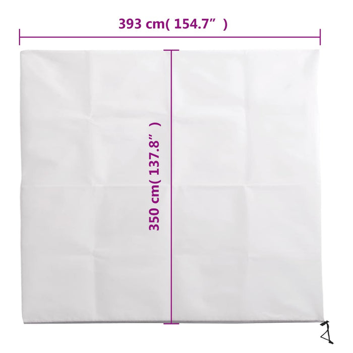 Protecție de fleece plante cu fermoar 4 buc 70 g/m² 3,93x3,5 m