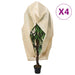 Protecție de fleece plante cu fermoar 4 buc 70 g/m² 3,14x2,5 m thumbnail 1