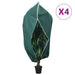 Protecție de fleece plante cu fermoar 4 buc 70 g/m² 3,93x3,5 m thumbnail 1