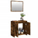 Set mobilier de baie, 2 piese, stejar fumuriu, lemn prelucrat thumbnail 4