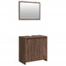 Set mobilier de baie, 2 piese, stejar maro, lemn prelucrat thumbnail 2