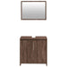 Set mobilier de baie, 2 piese, stejar maro, lemn prelucrat thumbnail 5