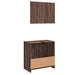 Set mobilier de baie, 2 piese, stejar maro, lemn prelucrat thumbnail 7