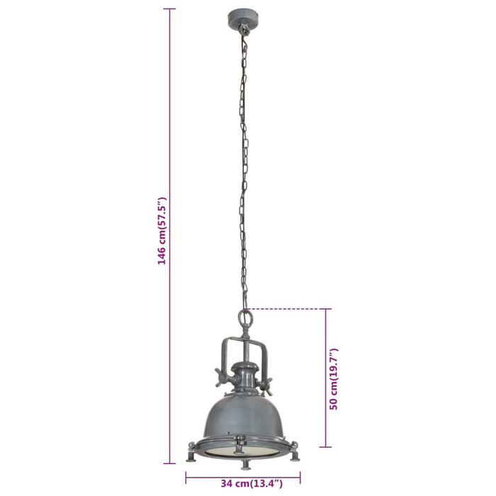 Corp de iluminat suspendat, 34x34x146 cm, aluminiu